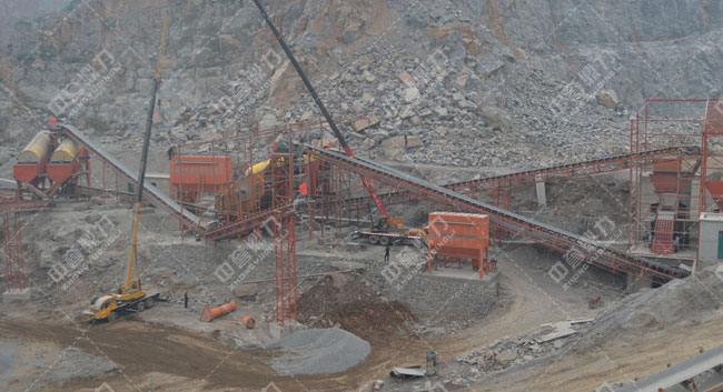 河南滎陽時產1000噸石料生產線